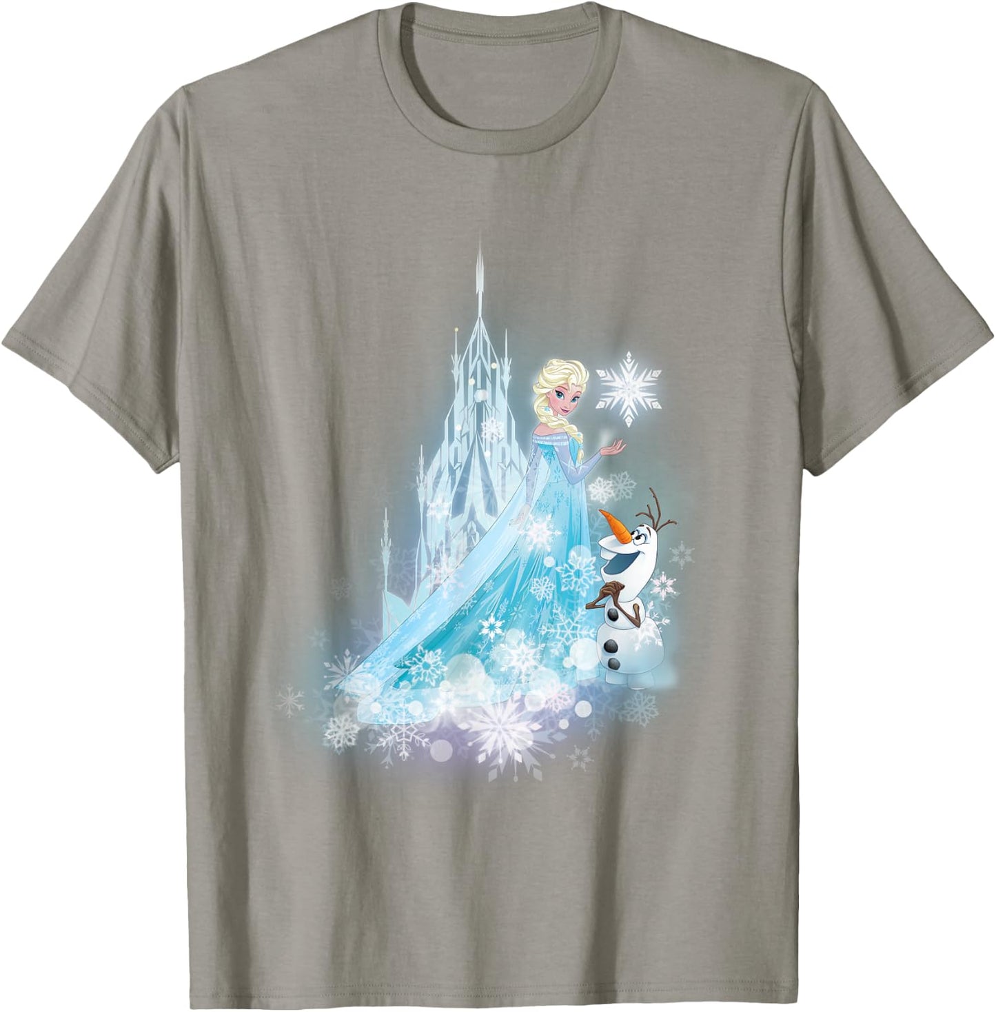 Frozen Elsa And Olaf Winter Magic T-Shirt - T-Shirt | Sand