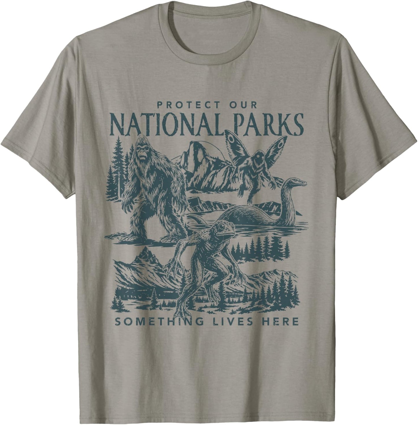 Protect Our National Parks Cryptid T-Shirt - T-Shirt | Sand