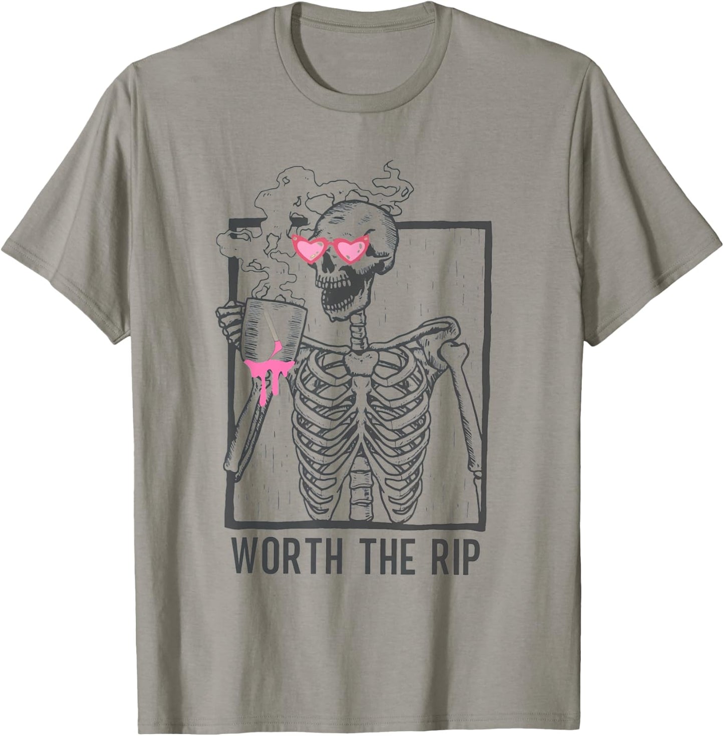 Spooky Esthetician Wax Specialist Skeleton Coffee Halloween T-Shirt - T-Shirt | Sand