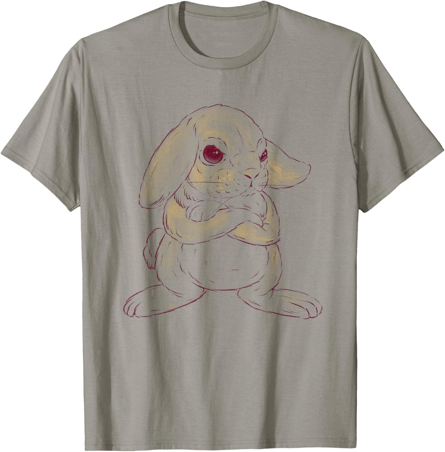 Cute Angry Bunny T-Shirt - T-Shirt | Sand