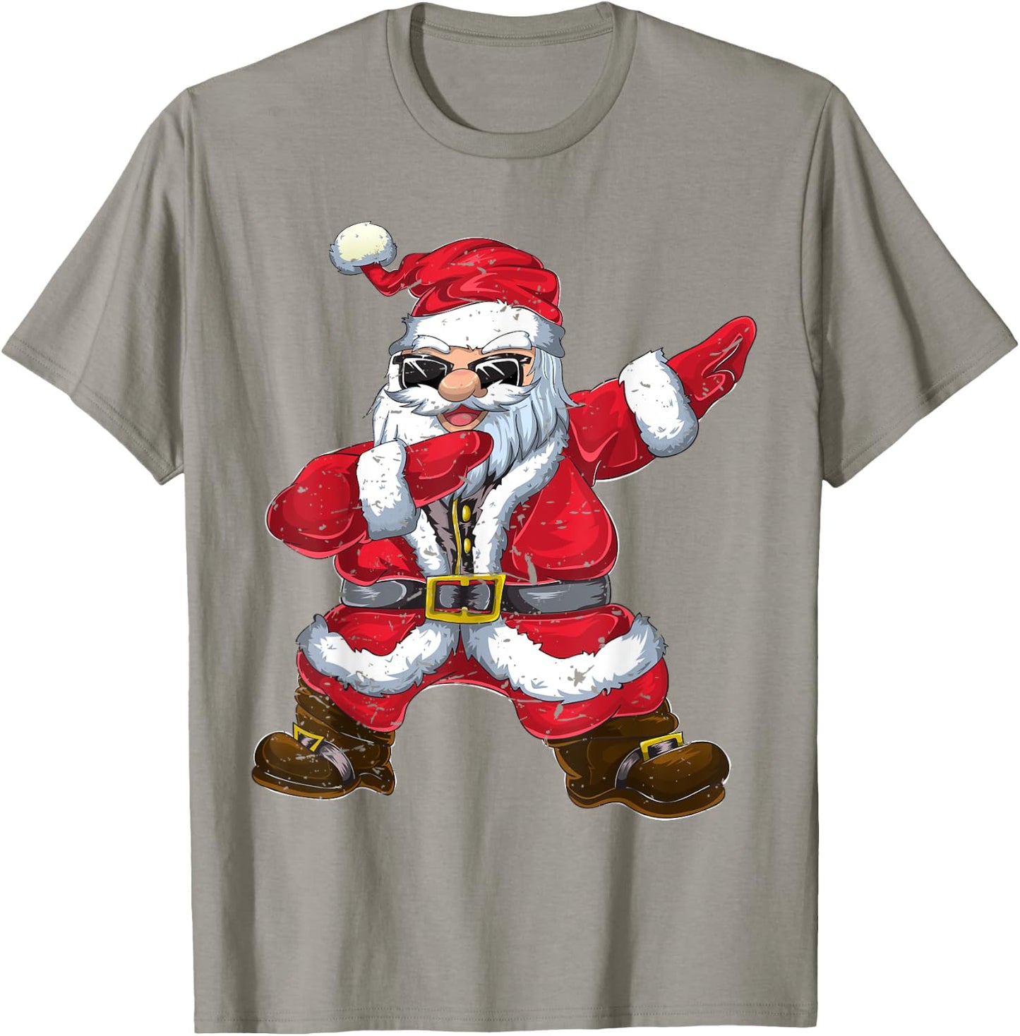Vintage Christmas Boys Kids Men Xmas Gifts Dabbing Santa T-Shirt - T-Shirt | Sand