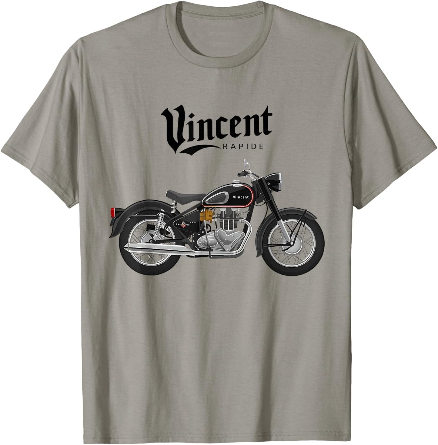 Vincent Rapide Vintage Motorcycle Graphic T Shirt, white, S T-Shirt - T-Shirt | Sand