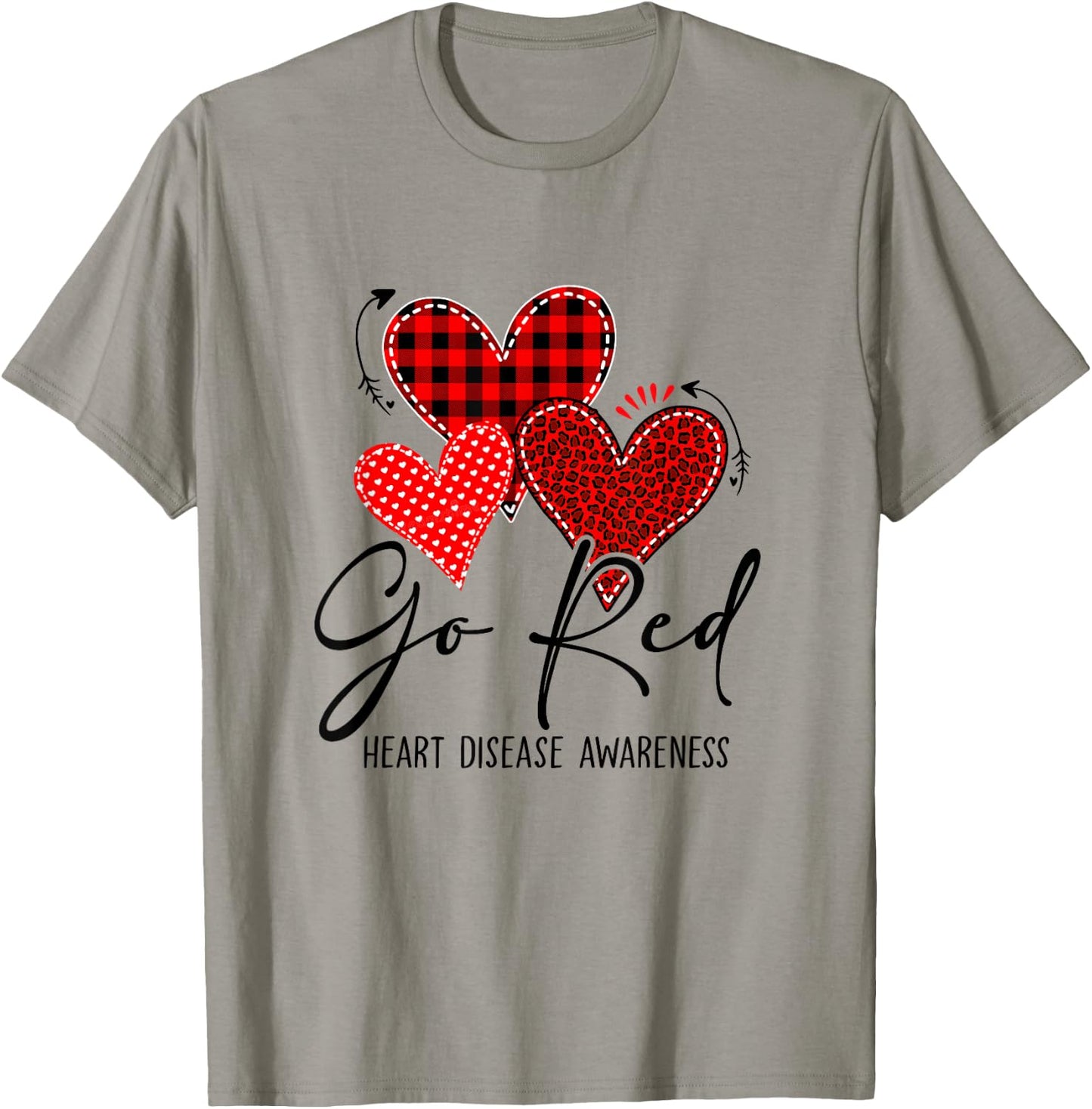 Go Red For Heart Disease Awareness Month Leopard T-Shirt - T-Shirt | Sand