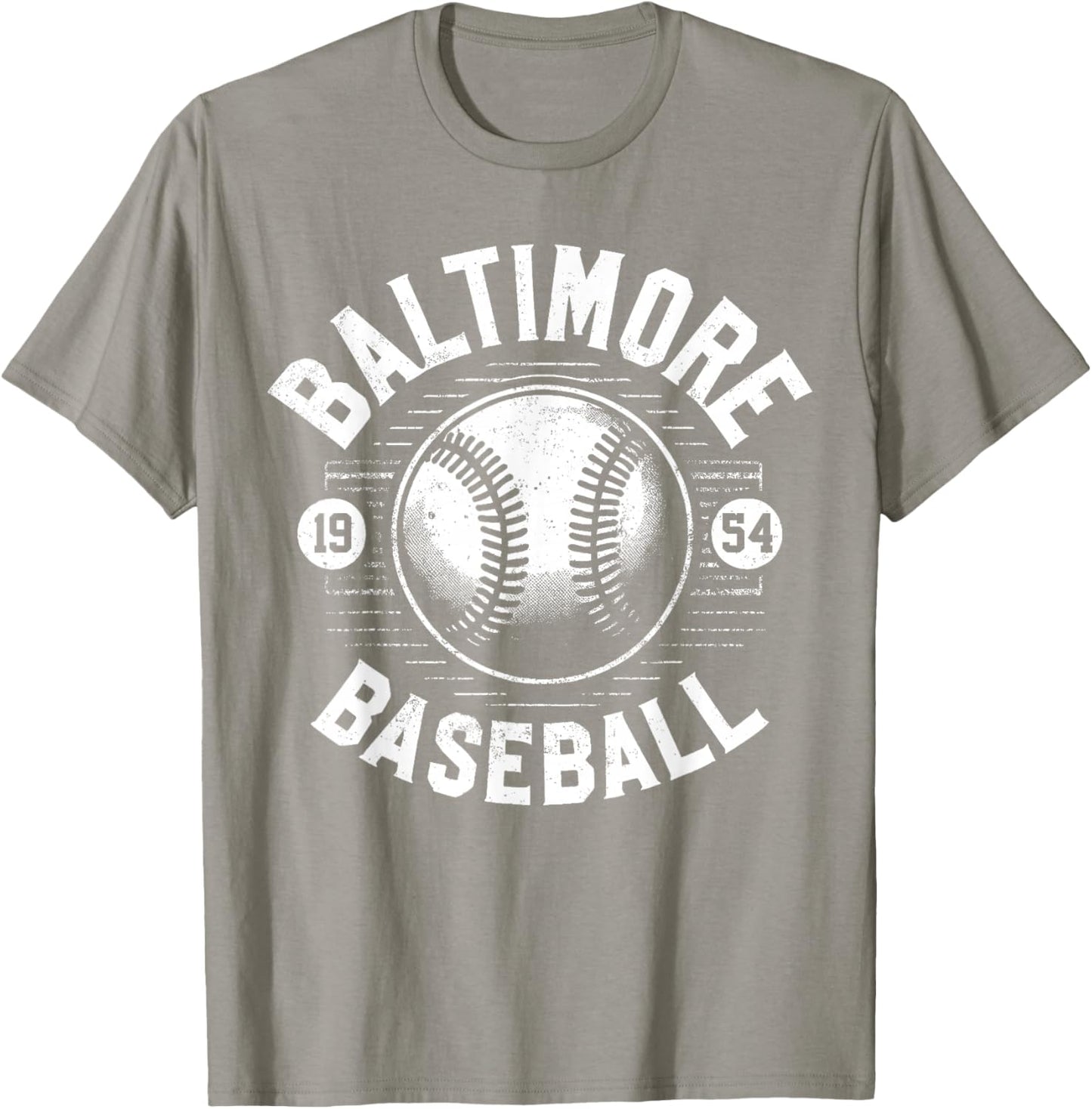 Baltimore Baseball Retro Vintage Design Baseball Lover T-Shirt - T-Shirt | Sand