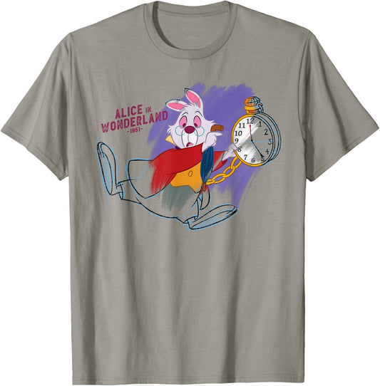 Disney Ink and Paint White Rabbit Alice in Wonderland 1951 T-Shirt - T-Shirt | Sand