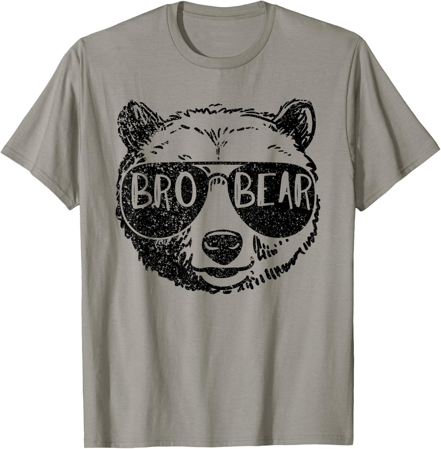 Brother Bear Face Sunglasses Big Little Brother Father's Day T-Shirt - T-Shirt | Sand