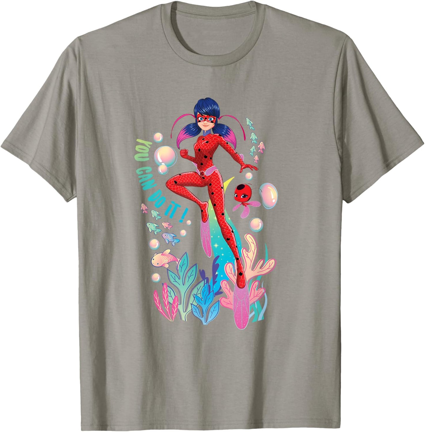 Miraculous Ladybug Summer Aqua You Can Do It T-Shirt - T-Shirt | Sand