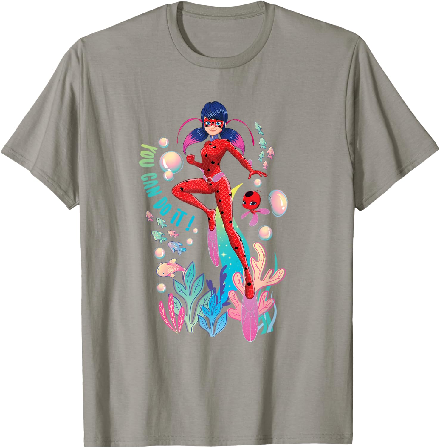 Miraculous Ladybug Summer Aqua You Can Do It T-Shirt - T-Shirt | Sand