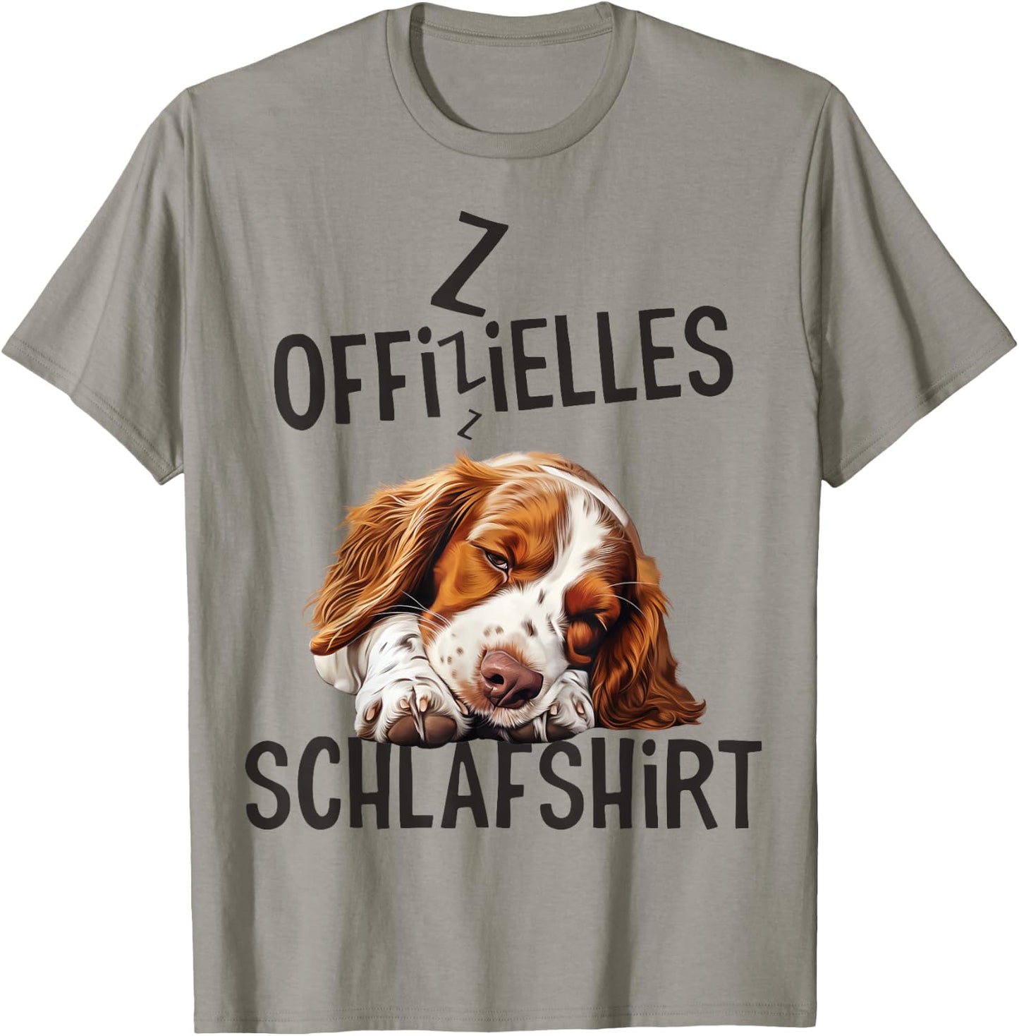 Offizielles Schlafshirt Hund Welsh Springer Spaniel Damen T-Shirt - T-Shirt | Sand