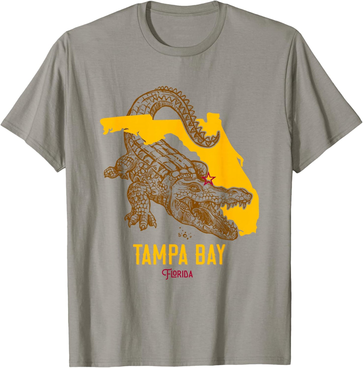 Tampa Bay Florida FL Aligator Vacation Surf Sunset T-Shirt - T-Shirt | Sand