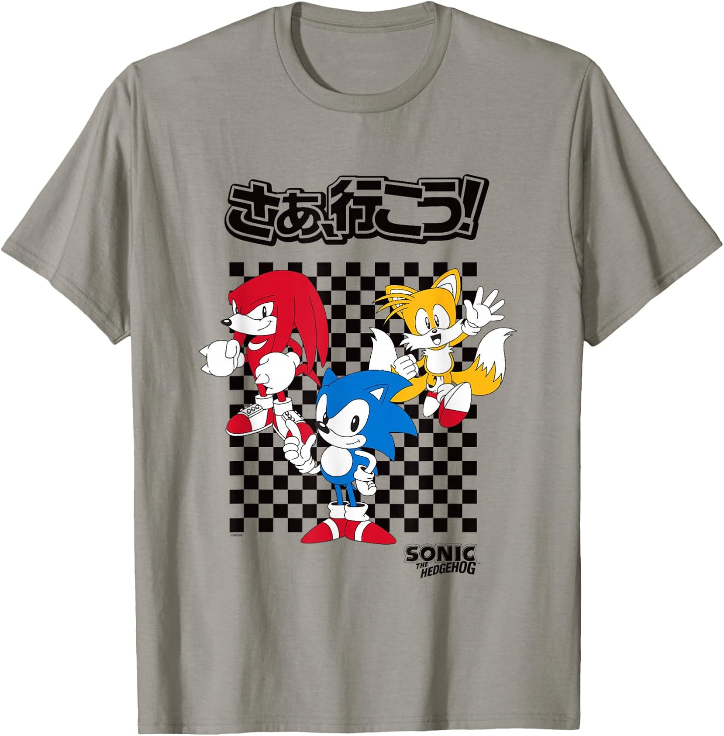 Sonic The Hedgehog Sonic Knuckles & Tails Vintage Kanji Shot T-Shirt - T-Shirt | Sand