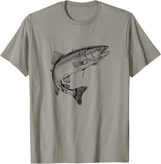 Angler Handyhülle Fischer t shirt, Forelle Regenbogenforelle T-Shirt - T-Shirt | Sand