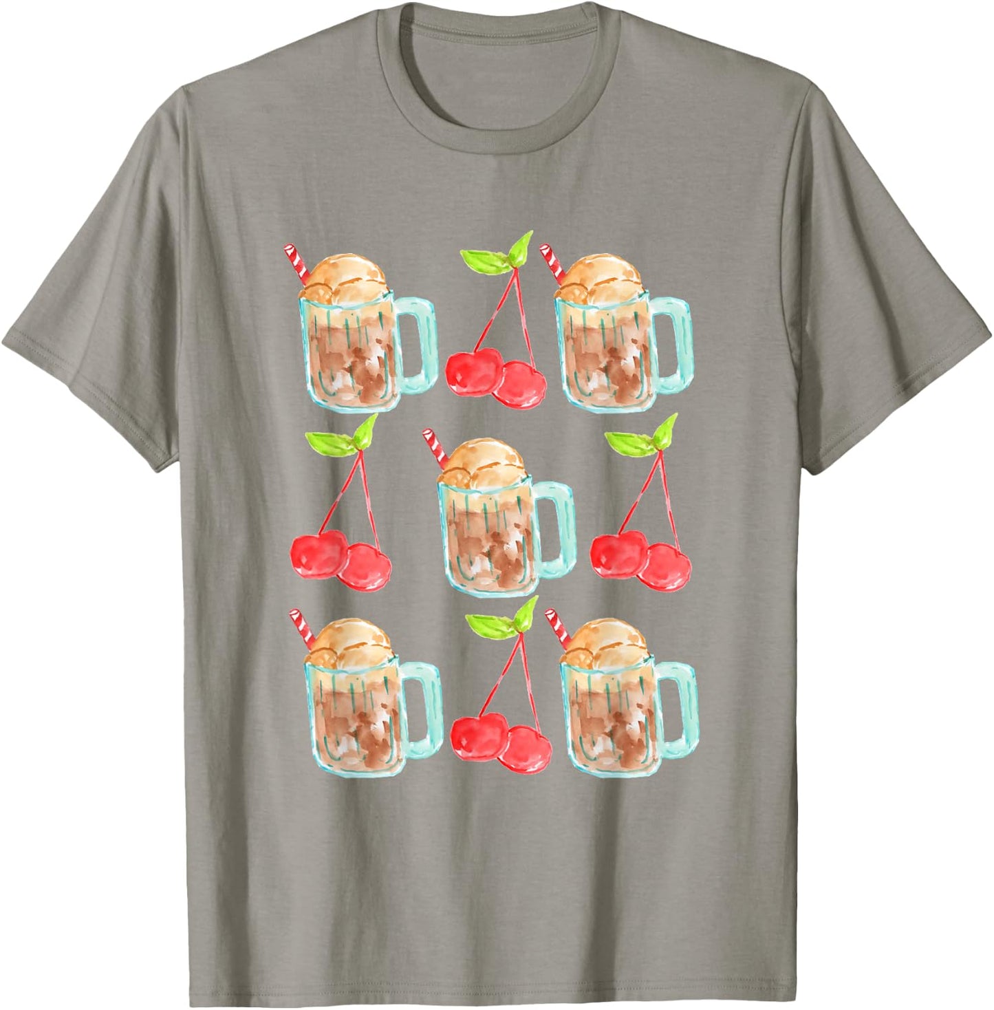 Root beer float cherry Rootbeer rebel floats aesthetic T-Shirt - T-Shirt | Sand