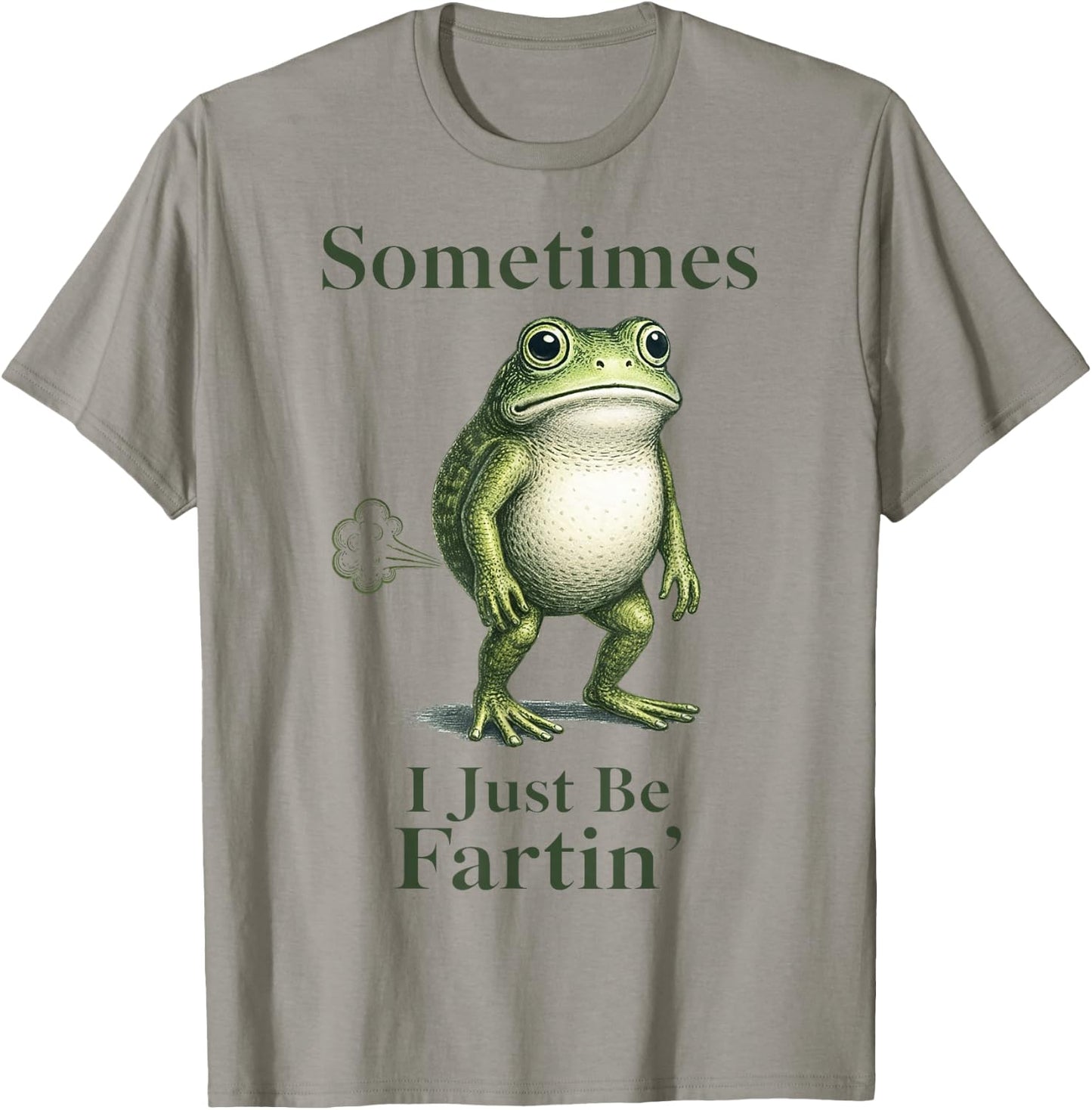 Sometimes I Just Be Fartin' Frog Funny Silly Fart Frog Meme T-Shirt - T-Shirt | Sand