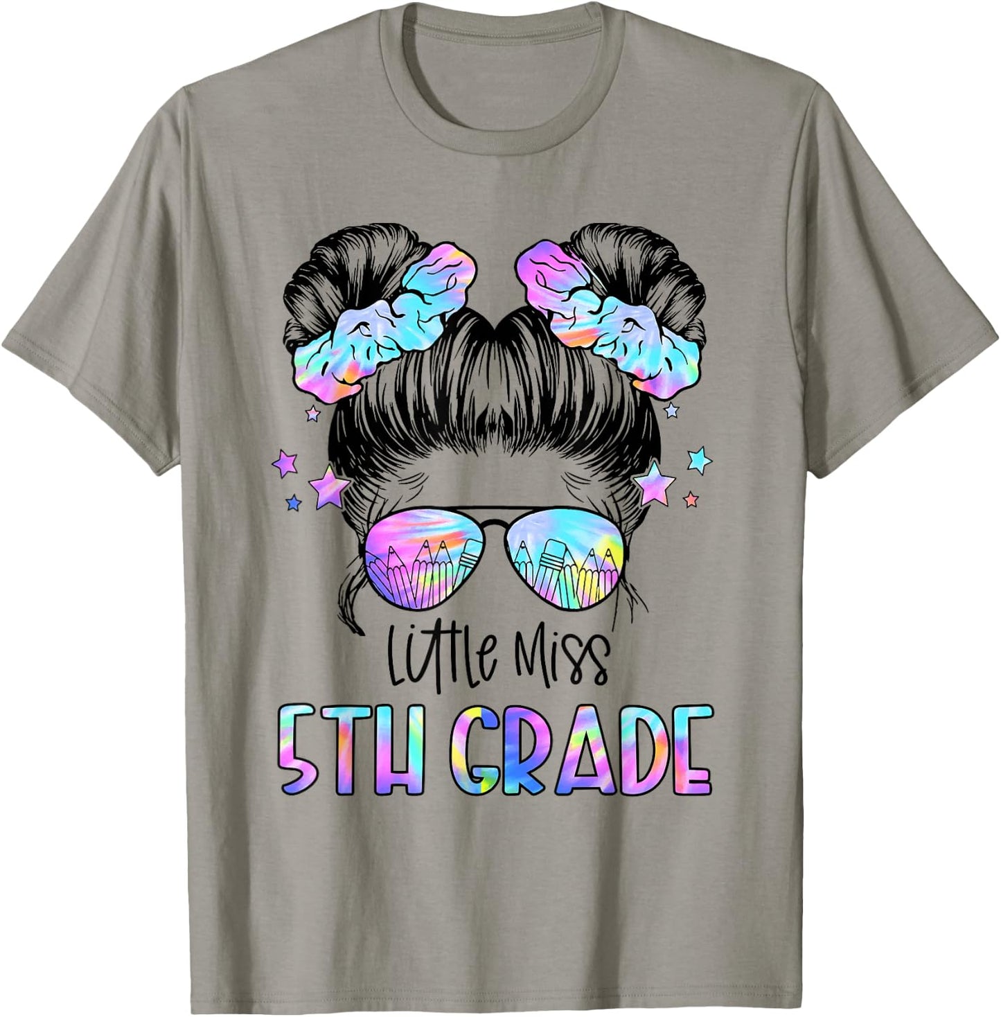 Little Miss 5th Grade First Day Of School Fifth Grade Girls T-Shirt - T-Shirt | Sand