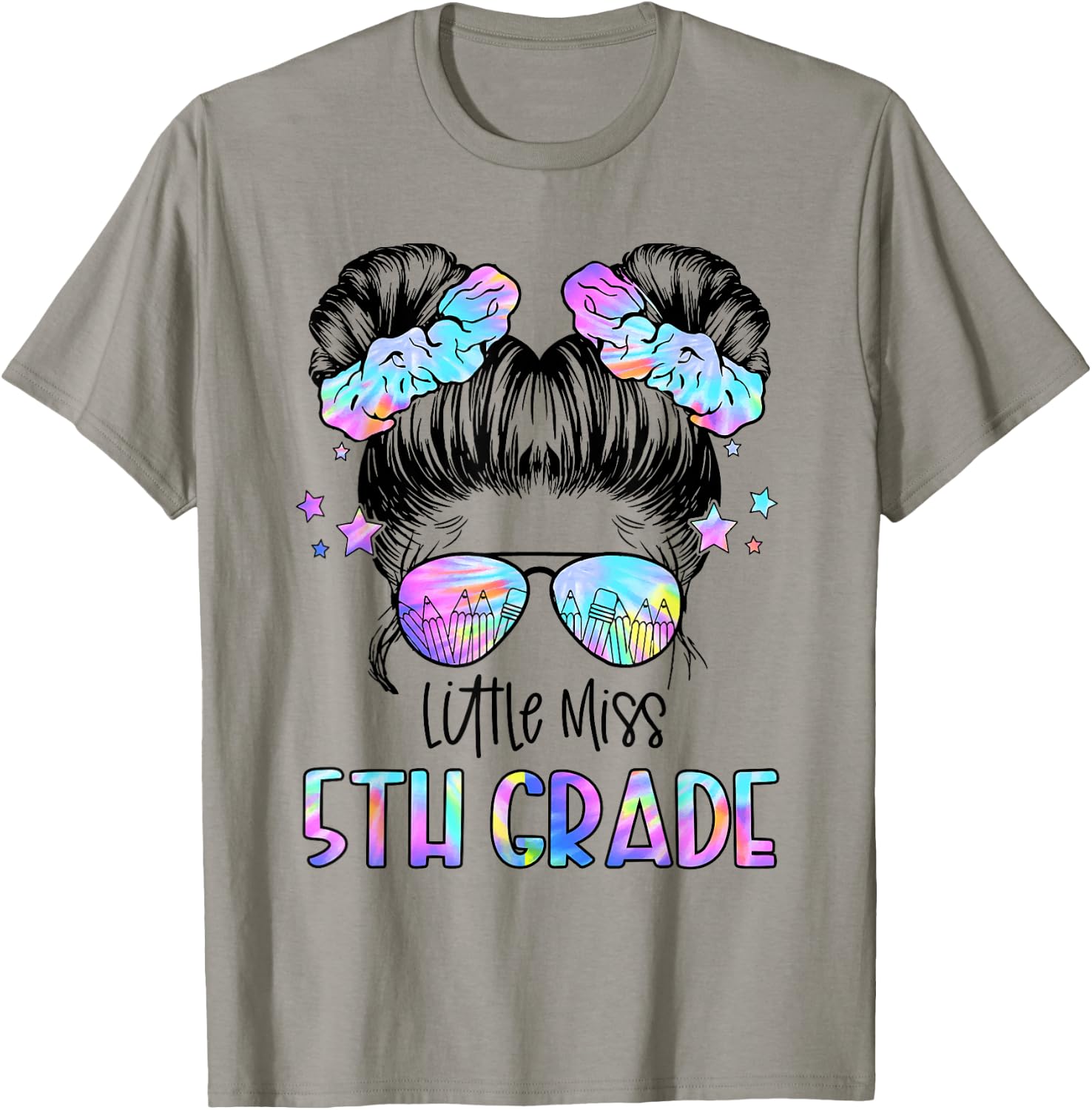 Little Miss 5th Grade First Day Of School Fifth Grade Girls T-Shirt - T-Shirt | Sand