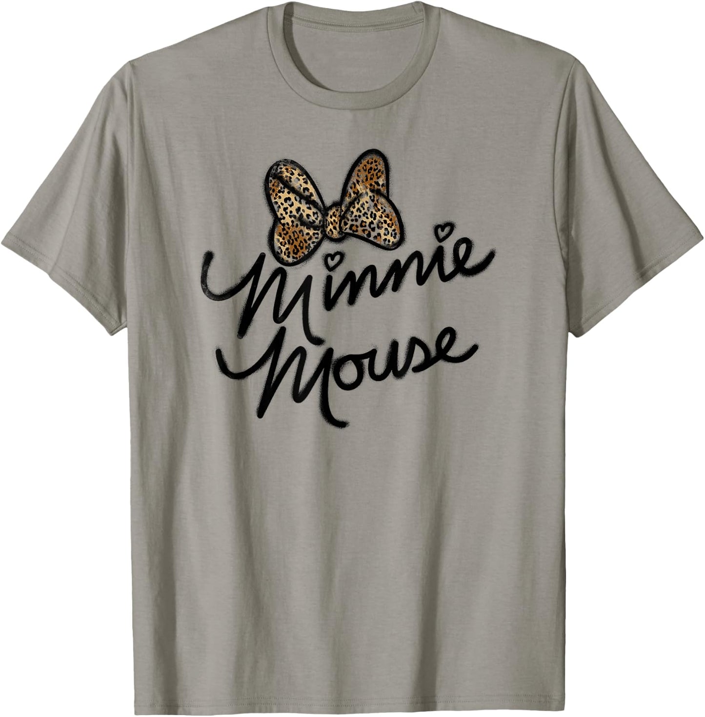 Minnie Mouse Autograph with Leopard Bow T-Shirt - T-Shirt | Sand