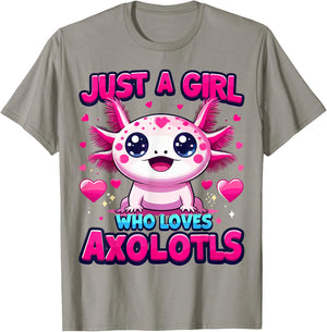 Axolotl Kawaii Just a Girl Who Loves Axolotls T-Shirt - T-Shirt | Sand