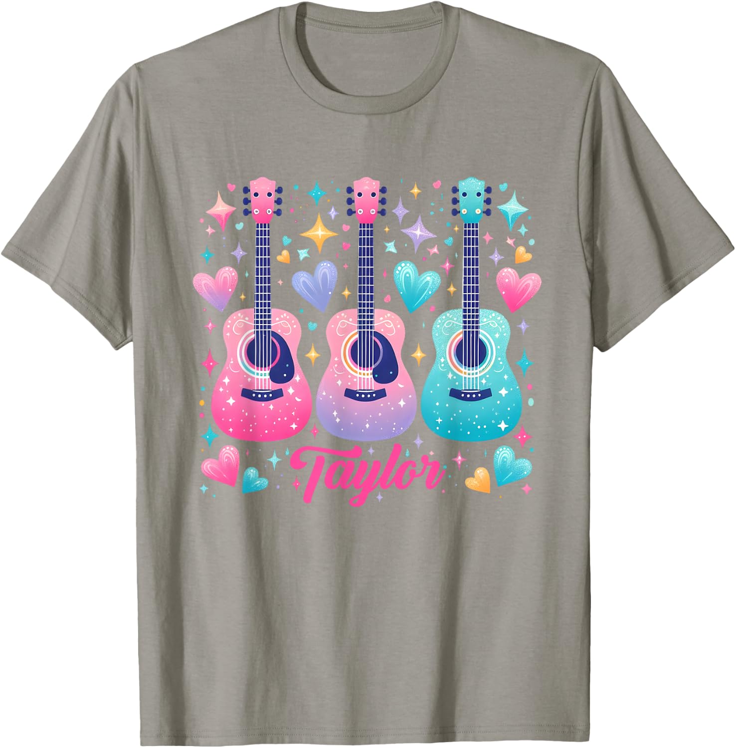 Girl Retro Taylor Custom Name Groovy 80s , Black, S T-Shirt - T-Shirt | Sand