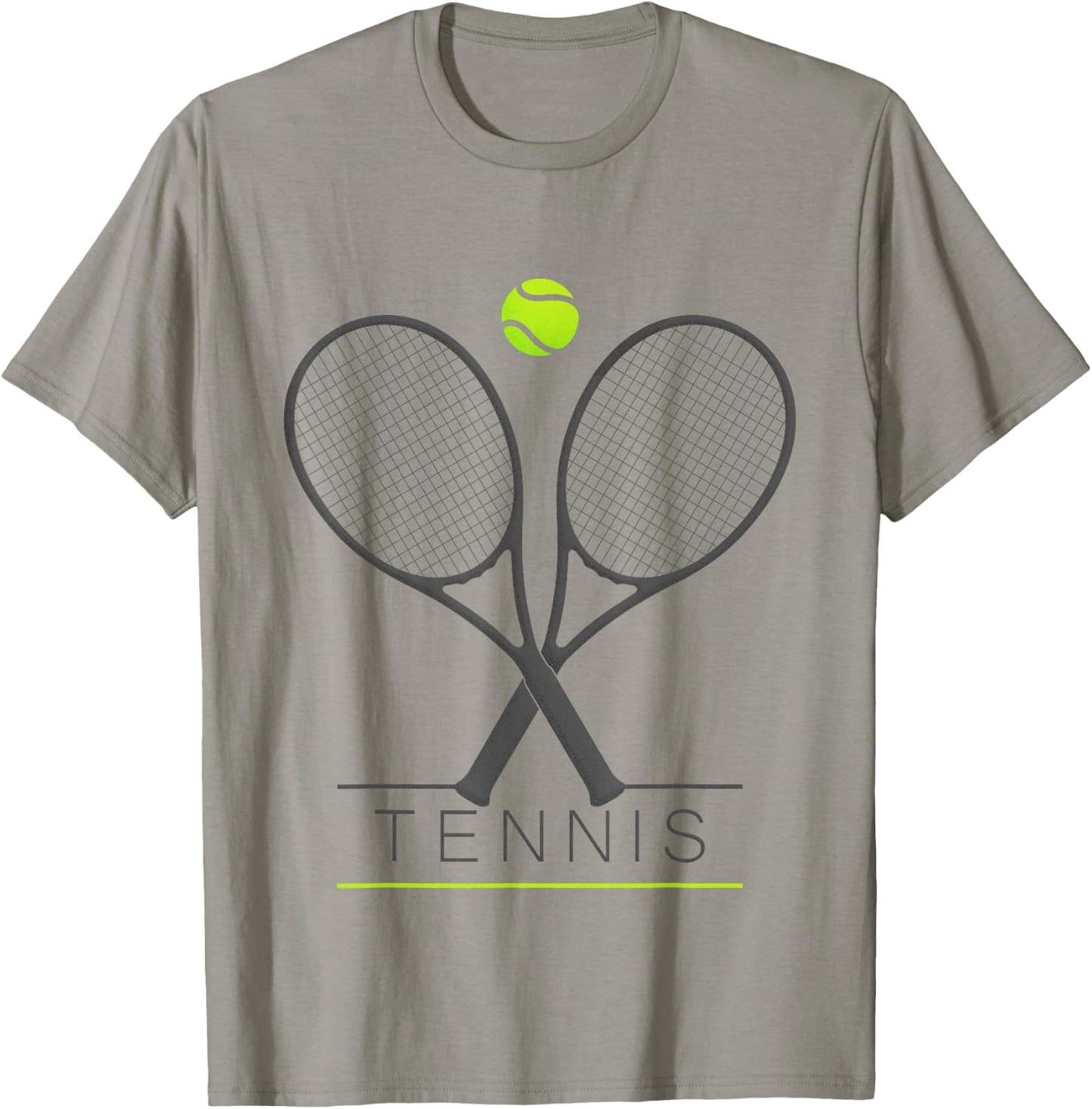 Tennis Women Men Trendy Tennis Rackets & Ball T-Shirt - T-Shirt | Sand