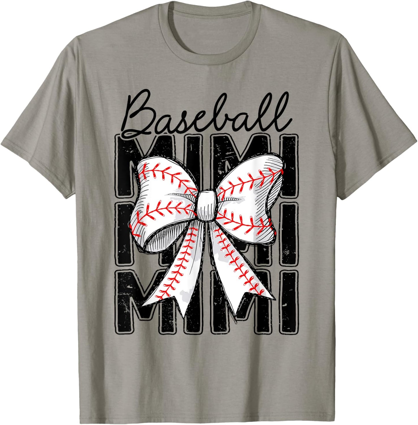 Baseball Mimi Coquette Bow Baseball Lover Game Day Women T-Shirt - T-Shirt | Sand
