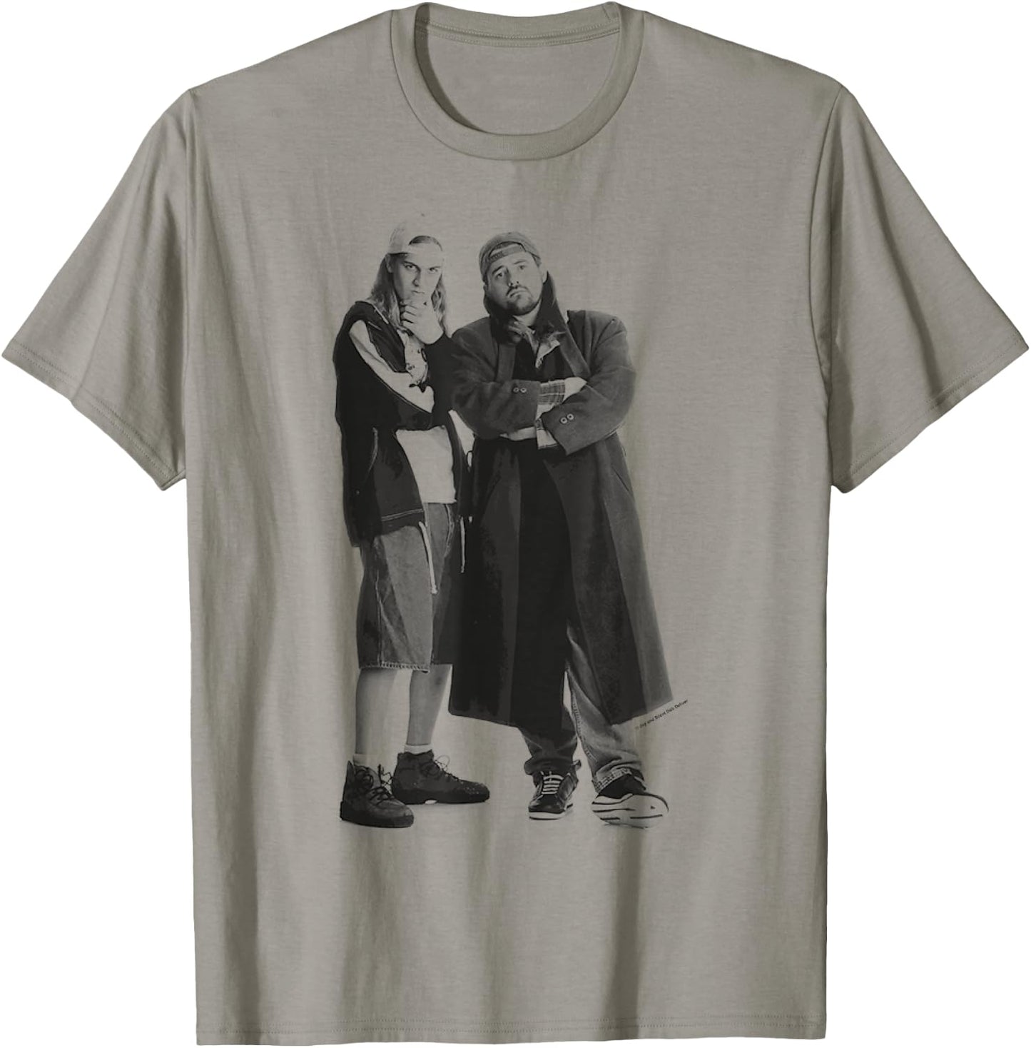 Jay & Silent Bob Black & White Standing Portrait T-Shirt - T-Shirt | Sand