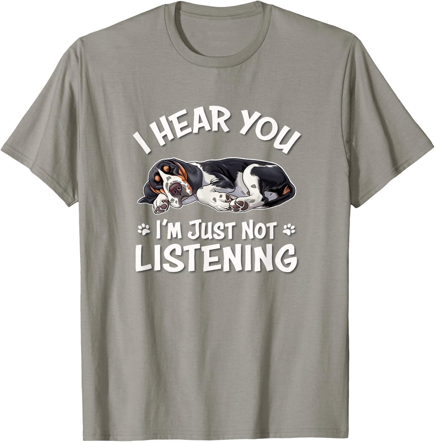 Funny Hear You Not Listening Bluetick Coonhound Lover T-Shirt - T-Shirt | Sand