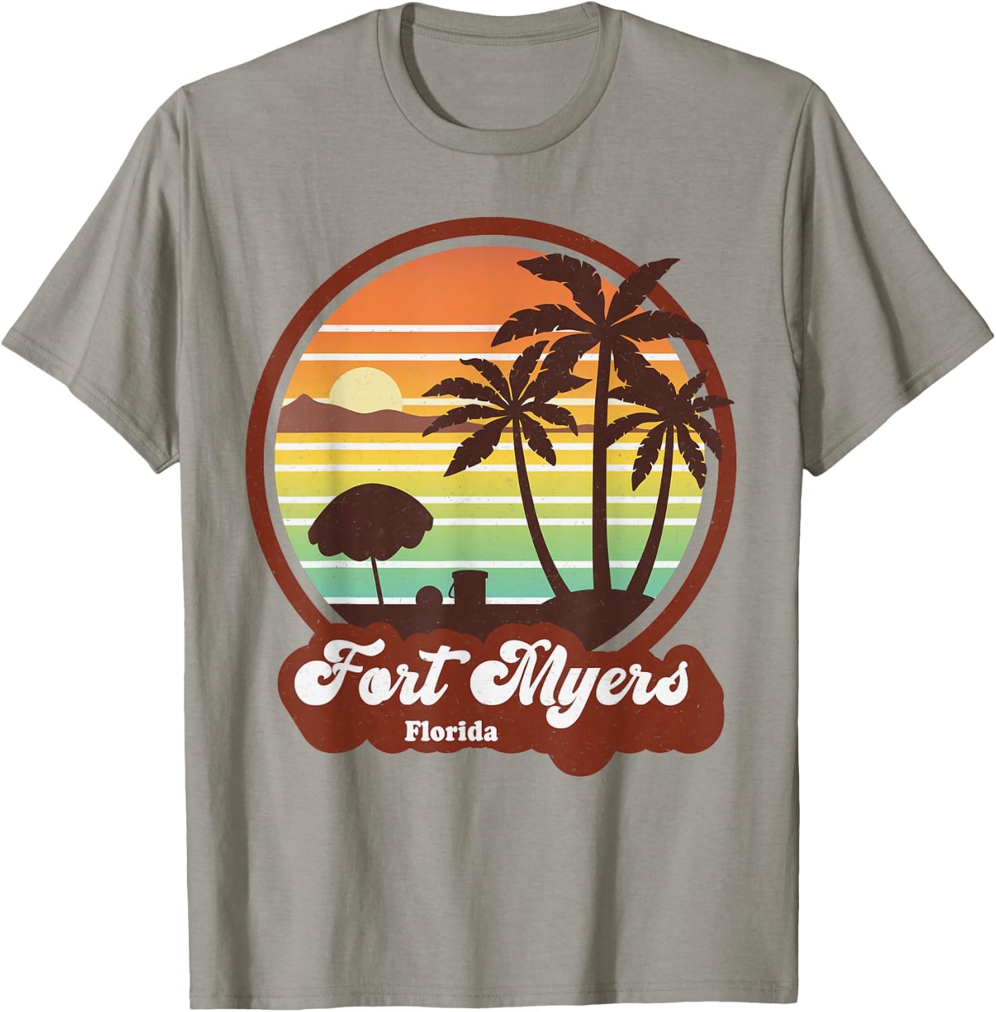 Vintage Fort Myers Beach Souvenirs Florida Beach FL Retro T-Shirt - T-Shirt | Sand