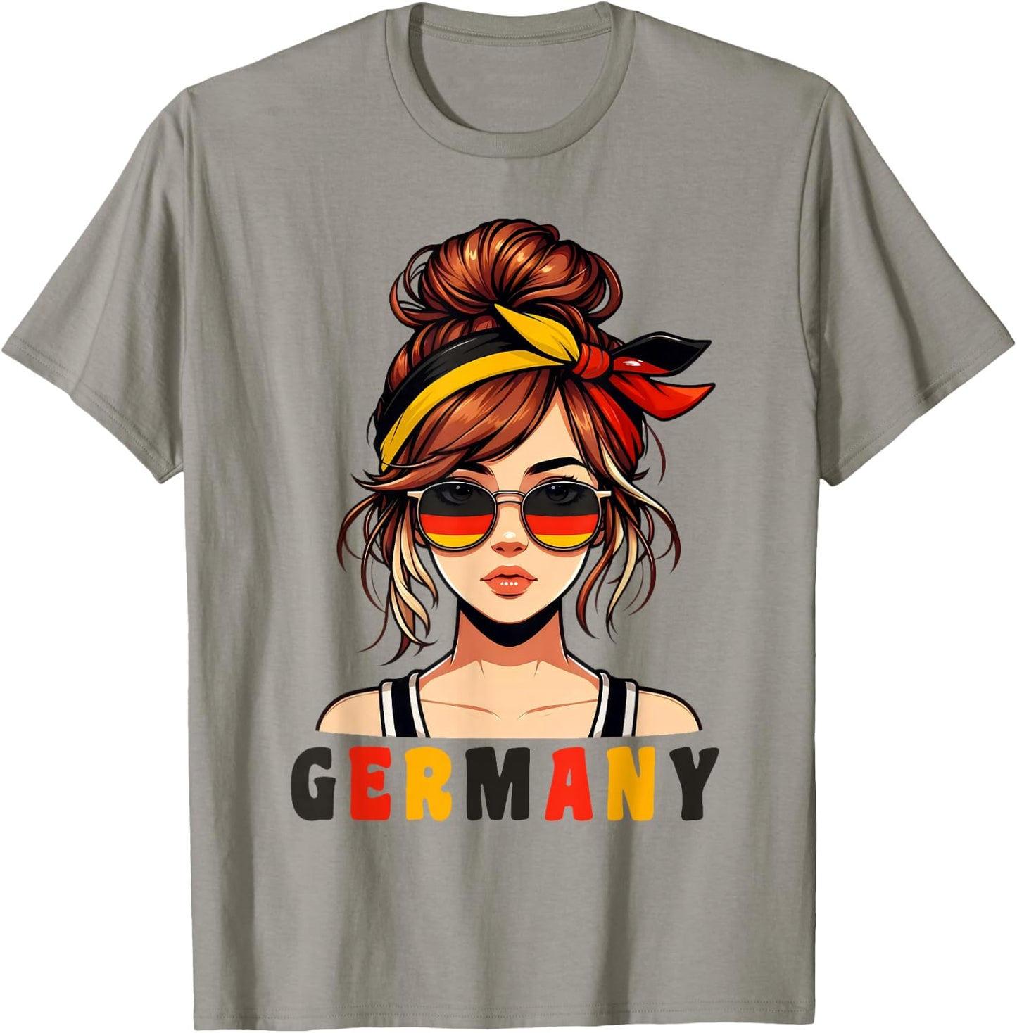 Deutschland Damen Frau Deutsch Deutsches Mädchen Damen Mädchen T-Shirt - T-Shirt | Sand