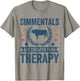 Cow Cheaper Therapy - Cattle Farmer Rancher Simmental T-Shirt - T-Shirt | Sand