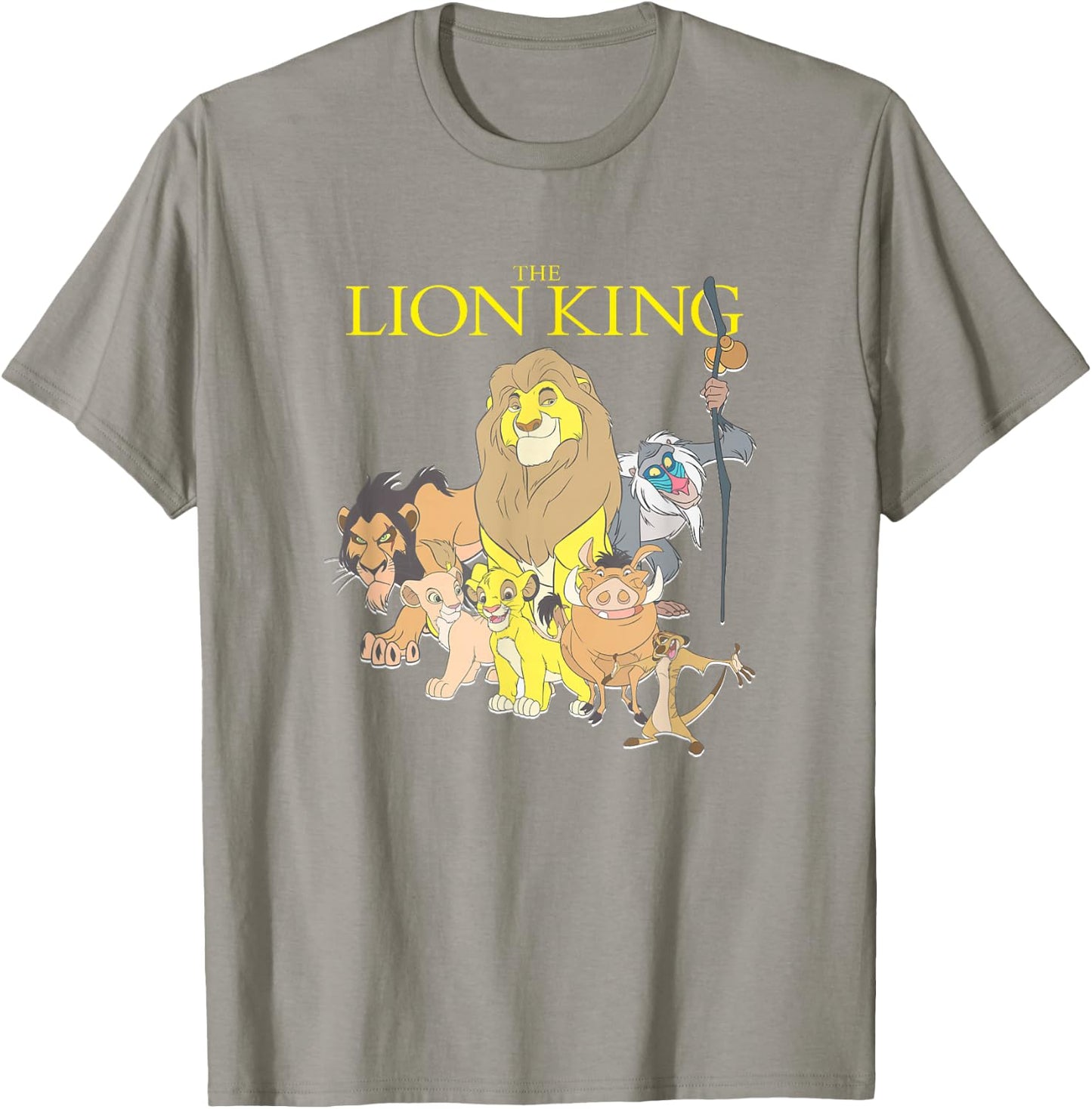 Disney The Lion King Main Characters Group Shot Chest Poster T-Shirt - T-Shirt | Sand