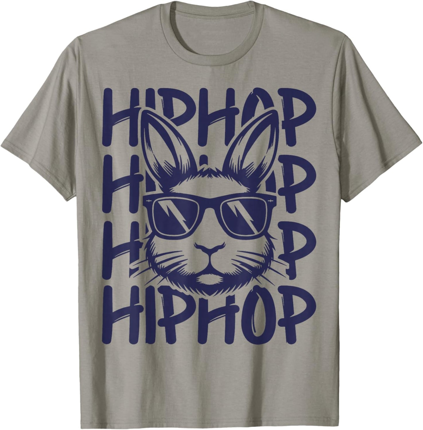 Hip Hop Bunny Sunglasses Easter For Kids Boys Men T-Shirt - T-Shirt | Sand