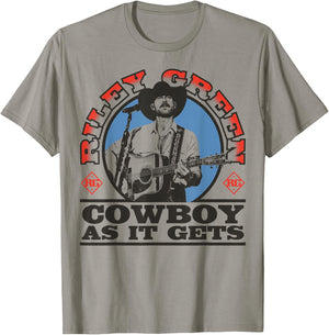 Riley Green Cowboy As it Gets Logo T-Shirt - T-Shirt | Sand