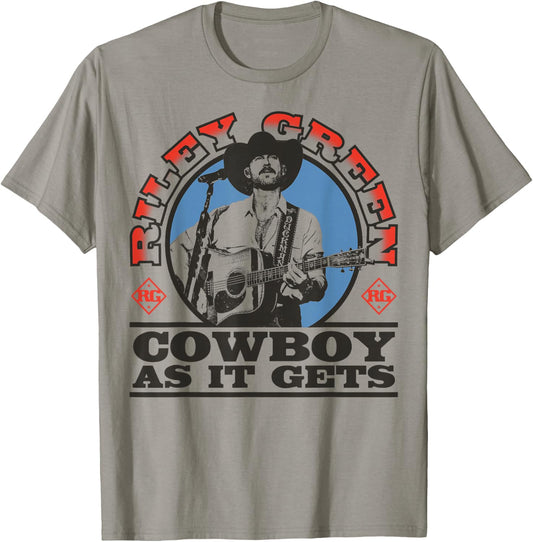 Riley Green Cowboy As it Gets Logo T-Shirt - T-Shirt | Sand