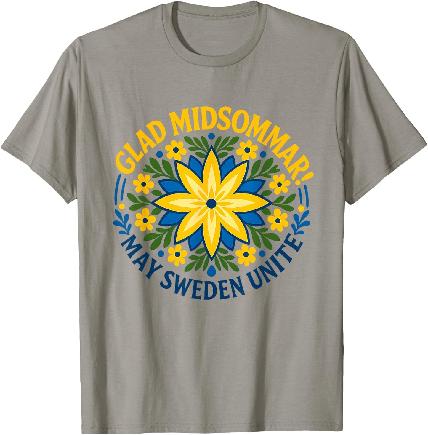 Midsommar Festival Sweden Culture Nordic Folk Art Swedish T-Shirt - T-Shirt | Sand