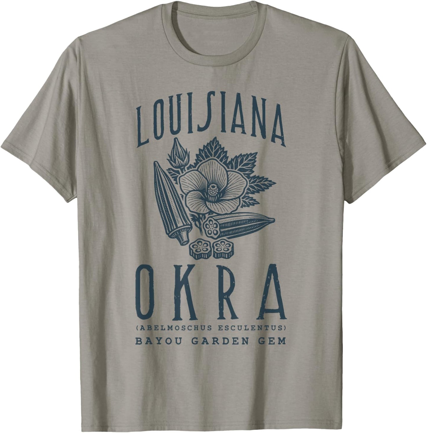 Louisiana Okra Vintage Botanical T-Shirt - T-Shirt | Sand