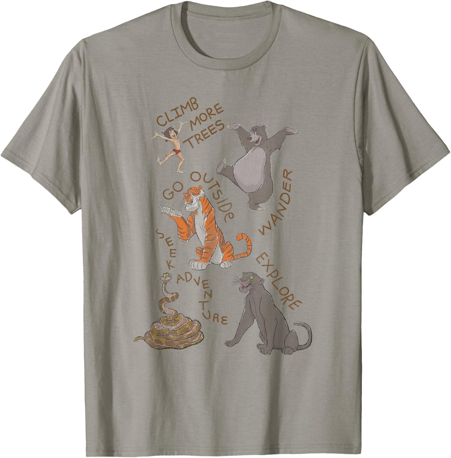 Disney The Jungle Book Inspirational Group Poster T-Shirt - T-Shirt | Sand