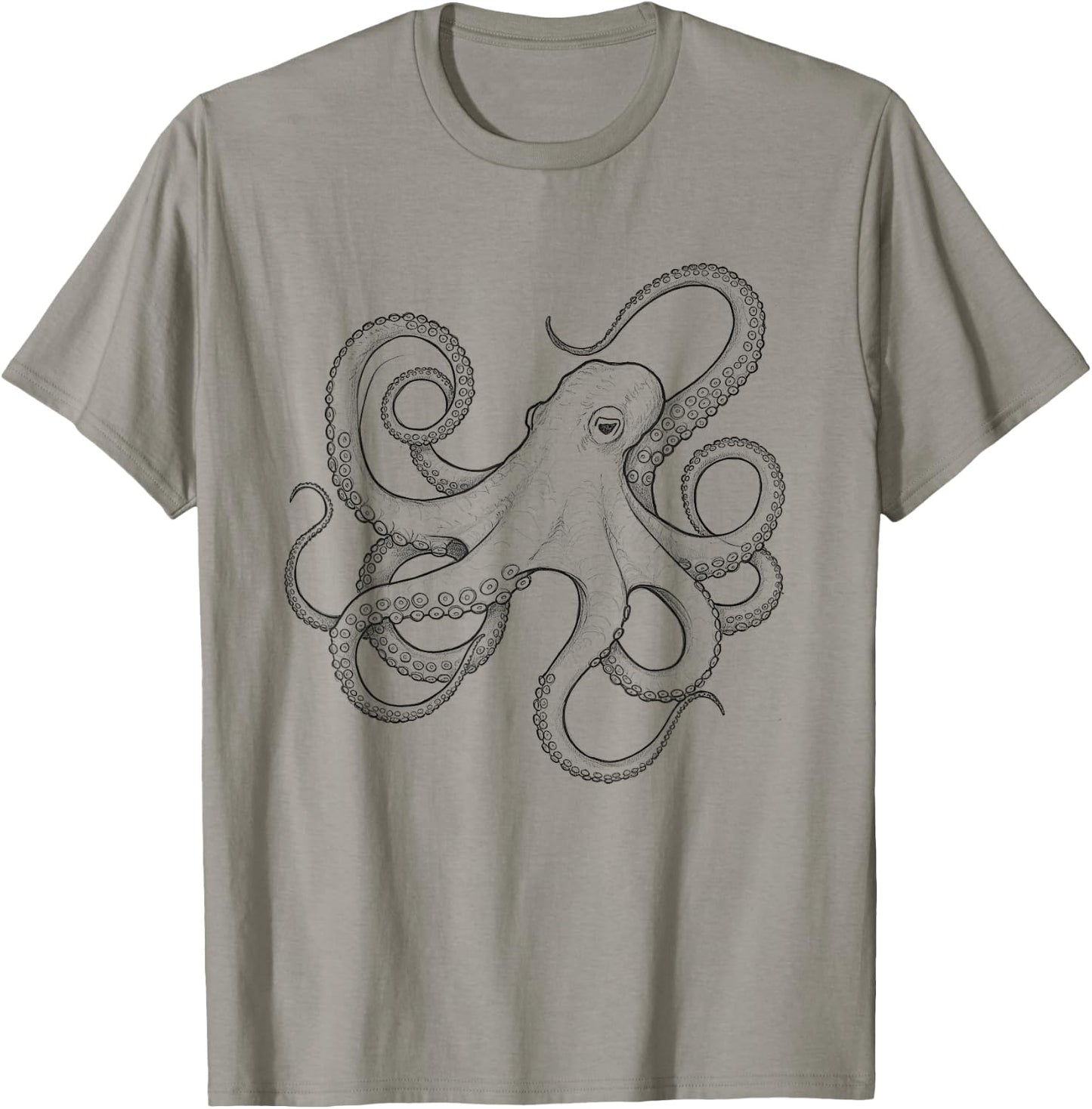 Octopus Sketch Design Idea T-Shirt - T-Shirt | Sand
