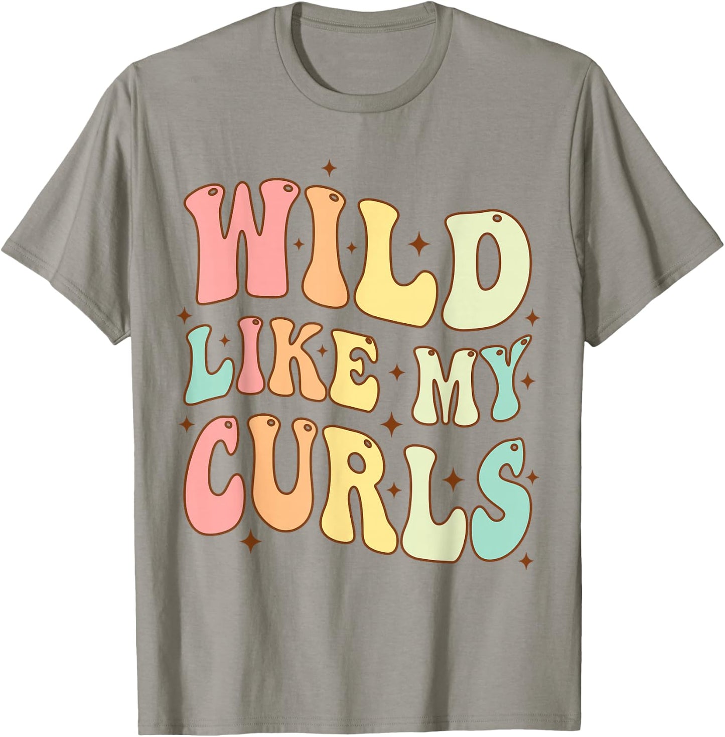 Toddler Girls Wild Like My Curls Funny Curly Hair Groovy T-Shirt - T-Shirt | Sand