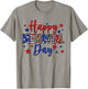Happy Memorial Day Flower Leopard USA Patriotic Girls T-Shirt - T-Shirt | Sand