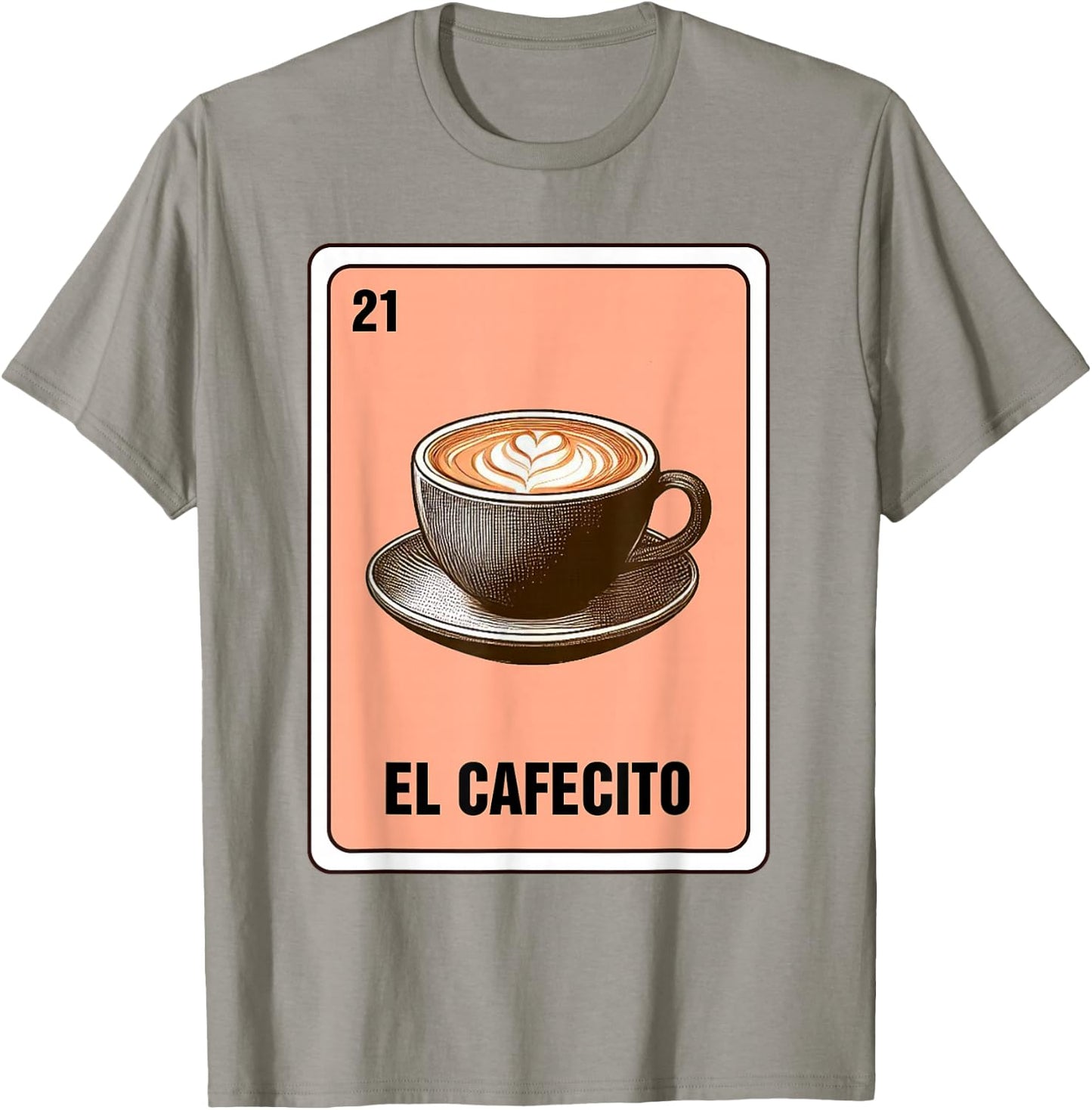 Mexican The Coffee Lover El Cafecito Mexican Bingo Card T-Shirt - T-Shirt | Sand
