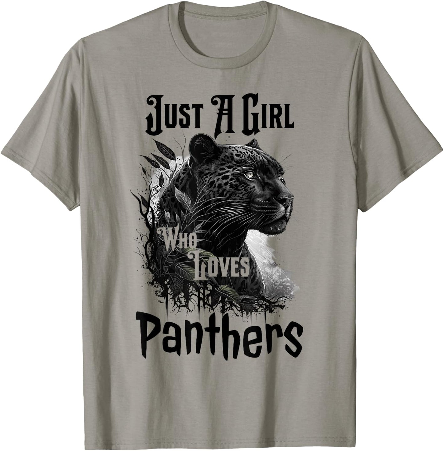 Just A Girl Who Loves Panthers - Panther Black Leopard Women T-Shirt - T-Shirt | Sand