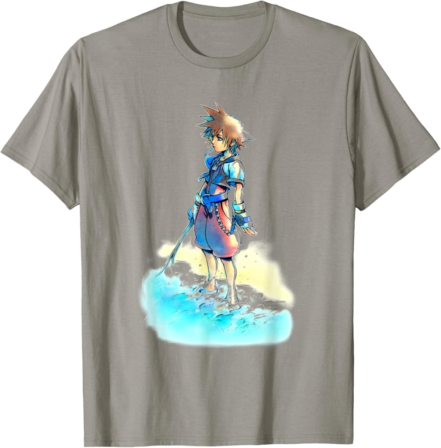 Disney Kingdom Hearts Sora Beach Sketch T-Shirt - T-Shirt | Sand