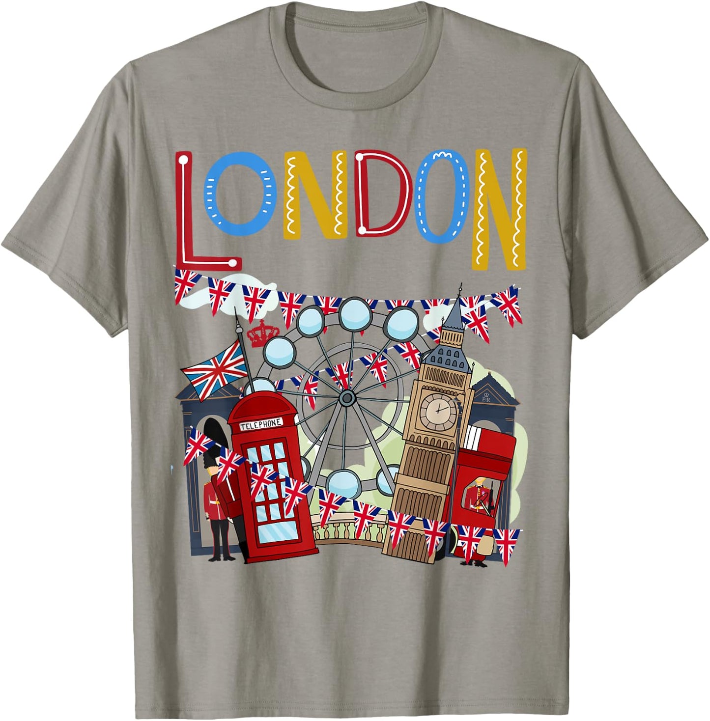 London Souvenirs Idea For Kids & British Memorabilia London T-Shirt - T-Shirt | Sand