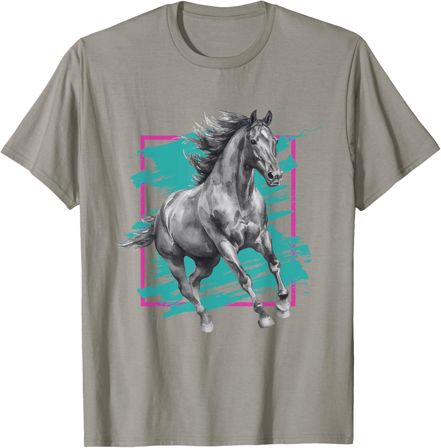 Horse Vintage y2k 90s Aesthetic Retro 2000s T-Shirt - T-Shirt | Sand