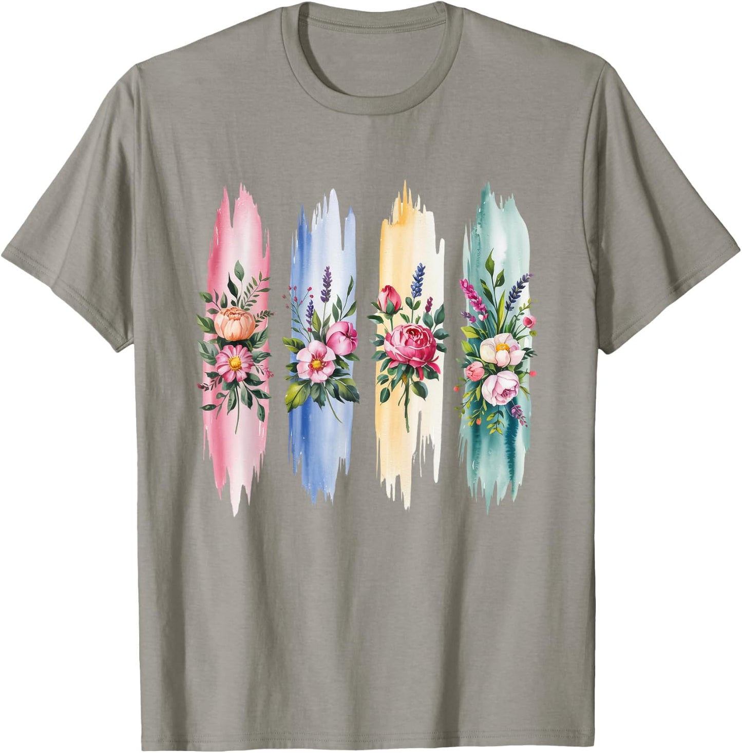 Coquette Brushstroke Summer Flower Floral Wildflower T-Shirt - T-Shirt | Sand