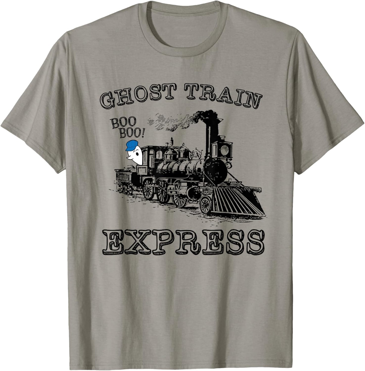 Halloween Ghost Train Express Boo Choo Funny Kids Boy Girl T-Shirt - T-Shirt | Sand