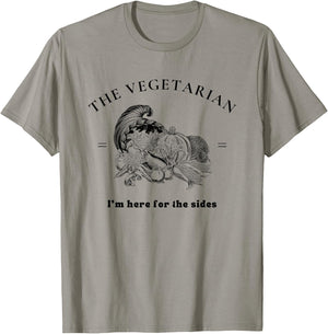 KCreations Vegetarian Thanksgiving Funny Retro , -Kids & Adults, White, Small, Short Sleeve, , Pull On, Regular Fit, Cotton 65% Polyester 35% T-Shirt - T-Shirt | Sand