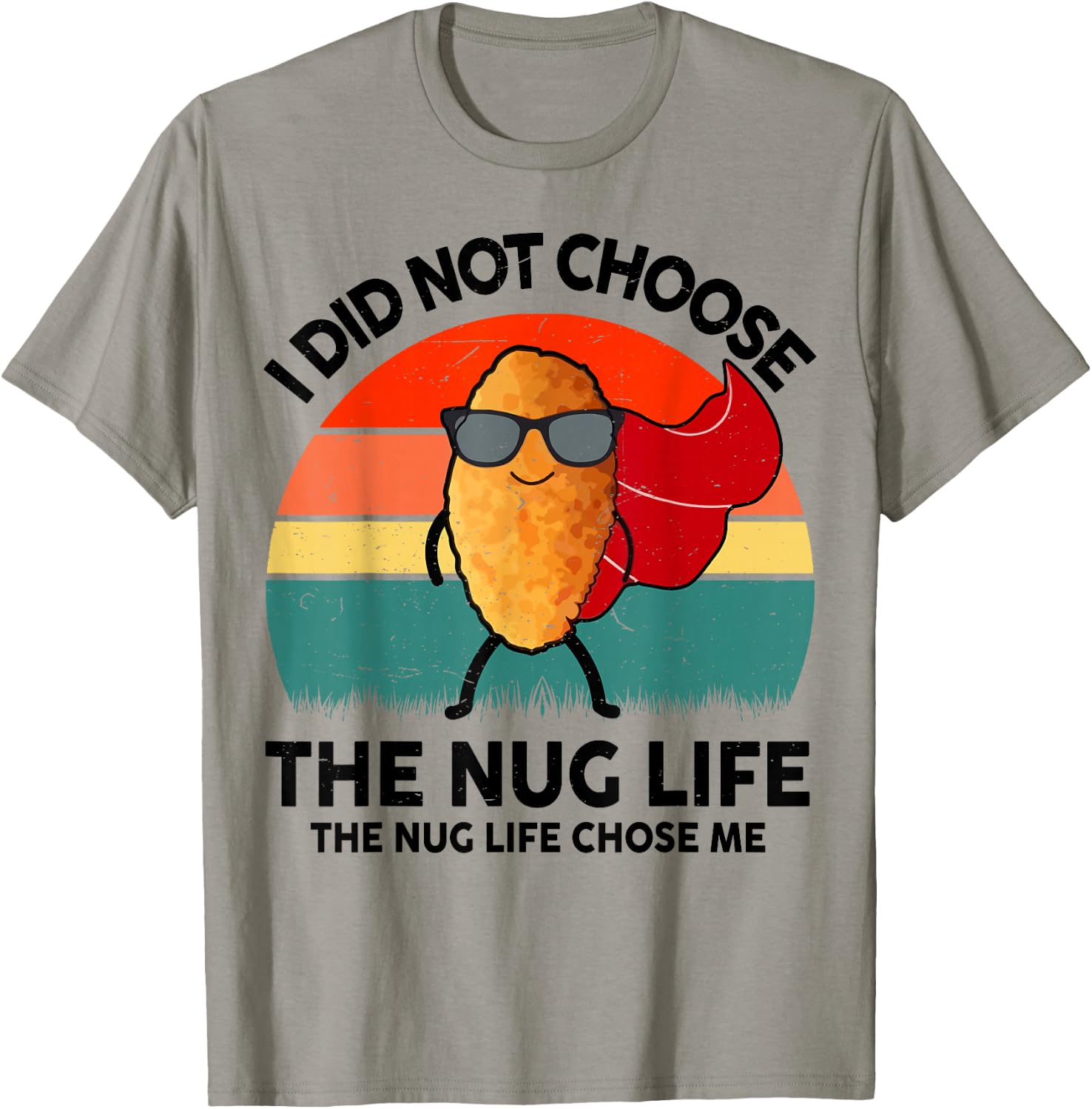 Funny Nug-Life Kids Toddler Boy I Love Chicken Nuggets Retro T-Shirt - T-Shirt | Sand