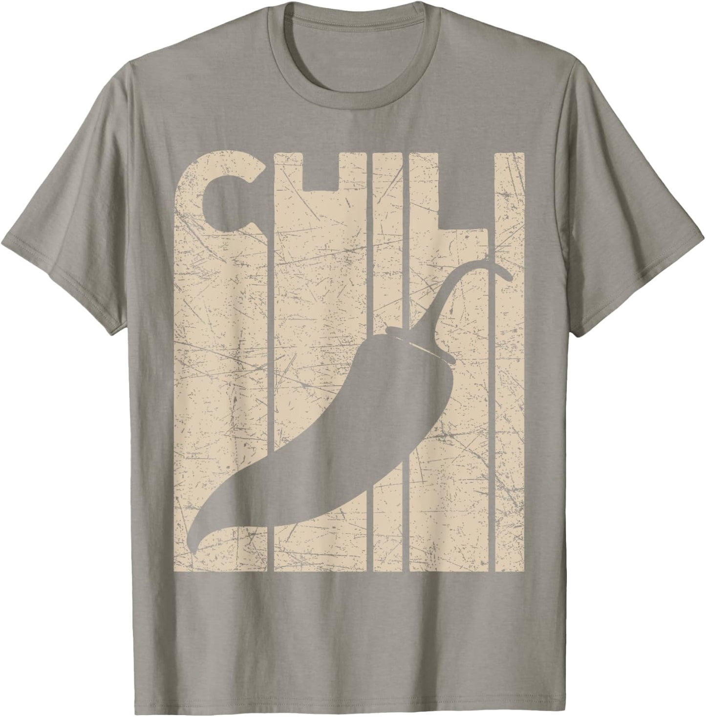 Chili Pepper Vintage Spicy Food Lover Retro Foodie T-Shirt - T-Shirt | Sand